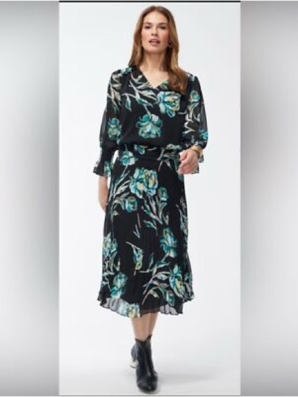 Chico’s Floral Midi Dress Size 1.5/10